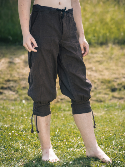 Trollfelsen Mittelalter GEwandung Hose Wikinger Kniebund Braun Seite